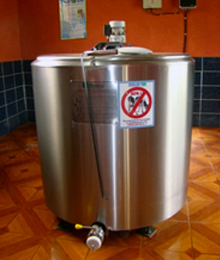 Sala de almacenamiento de leche higiénica