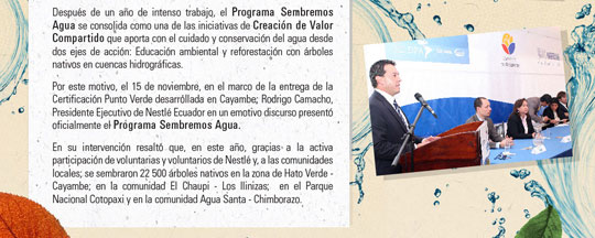 Programa Sembremos Agua